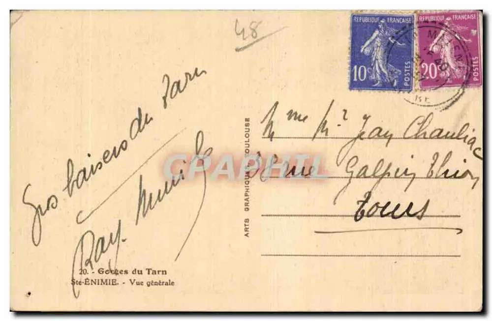 Gorges do Tarn — Vista geral — Arts Graphique Toulouse n°20 - Verso