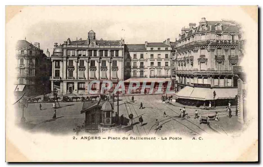 Angers — Praça do Ralliement — La Poste — A.C. - Frente