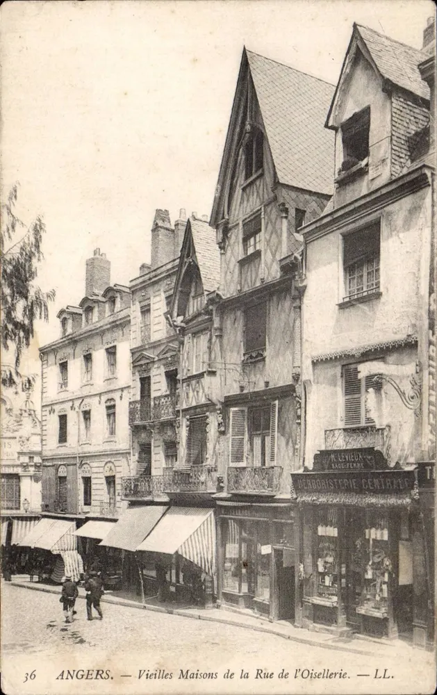 Angers — Alte Häuser in der Rue de l'Oisellerie — LL. - Vorderseite