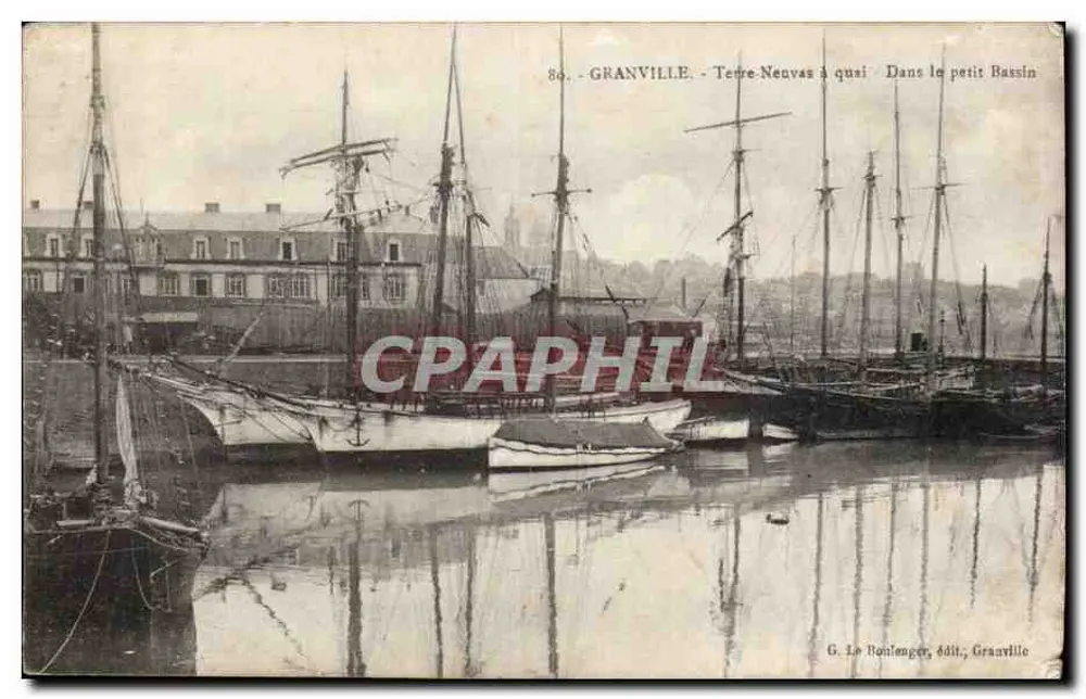 Granville — Terre Neuvas am Kai — Im kleinen Hafen — G. Le Bonlenger, Verlag, Granville - Vorderseite