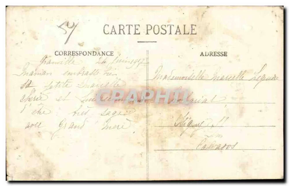 Granville — Terre Neuvas am Kai — Im kleinen Hafen — G. Le Bonlenger, Verlag, Granville - Rückseite