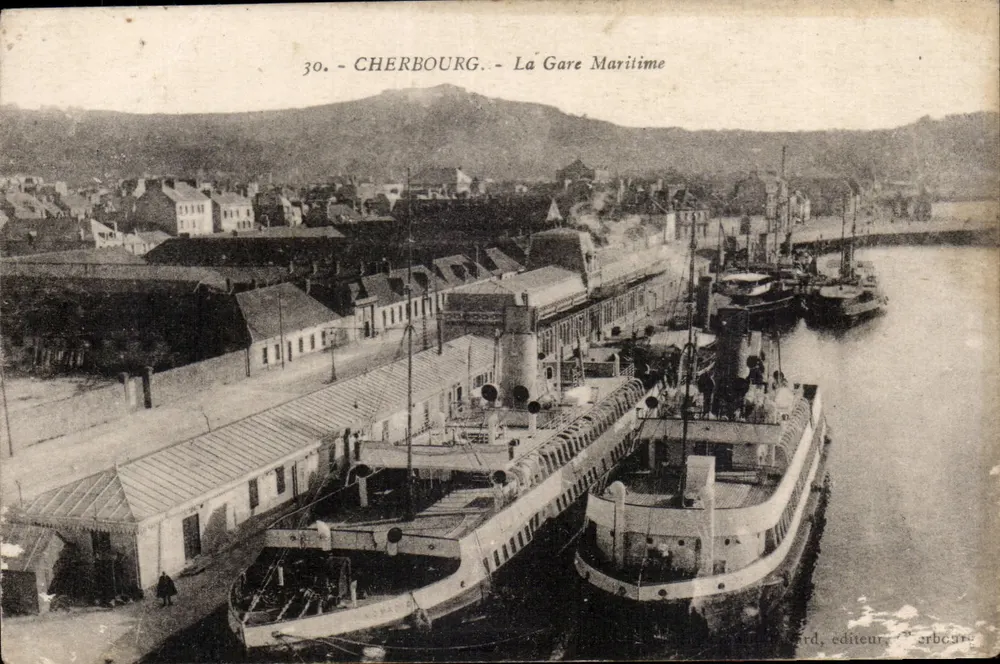 Cherbourg — La Gare Maritime — éditeur : Gard, Cherbourg - Frente