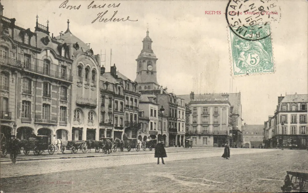 Reims — Praça Drouet d'Erten — editor Cartreuveville Pavillon - Frente