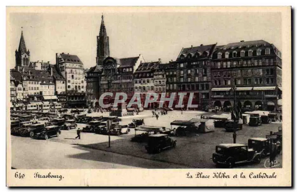 Straßburg - Place Kleber und die Kathedrale — n° 640 - Vorderseite
