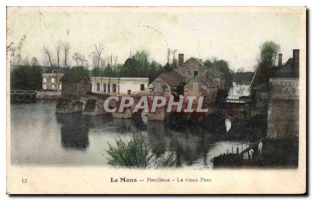 Le Mans — Pontlieue — Der alte Brücke - Vorderseite