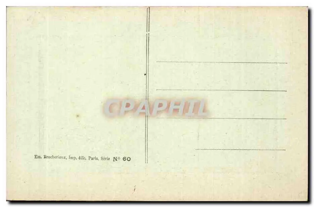 Fächer und Mädesüß — Frohes Mai — Em. Brocherious, Imp. édit. Paris, Serie Nr. 60 - Rückseite