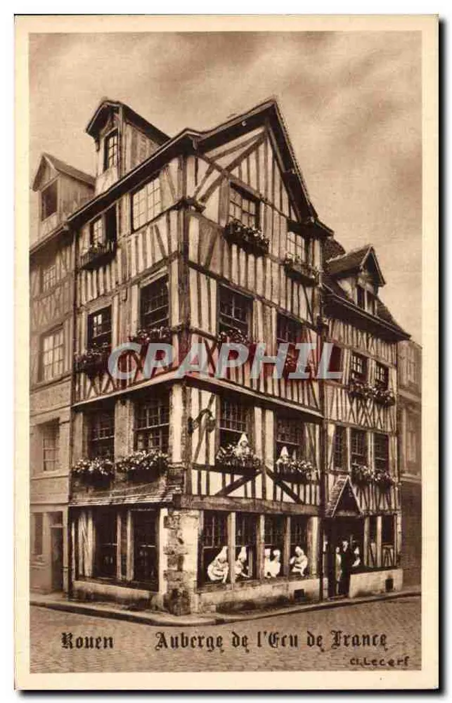 Rouen - Auberge de l'Écu de France — ci. Lecerf - Vorderseite