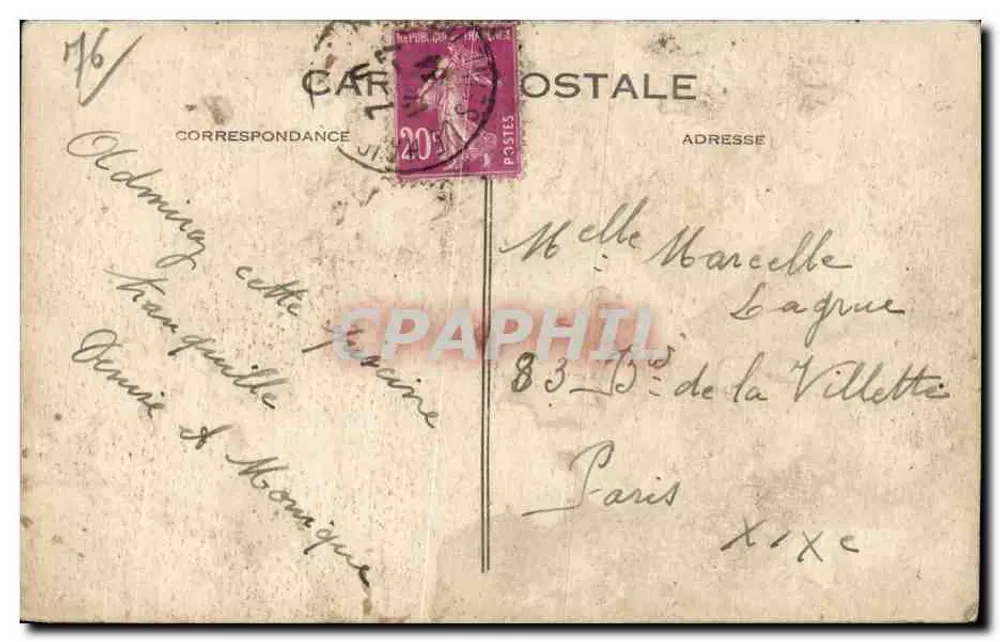 Le Havre — Na Tempestade — C. M., Le Havre - Verso