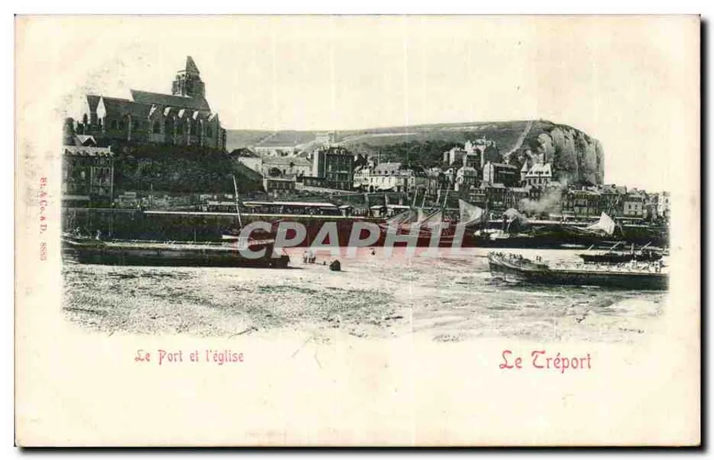 Der Hafen und die Kirche — Le Tréport — BL.4 (Co.4) D. 8893 - Vorderseite