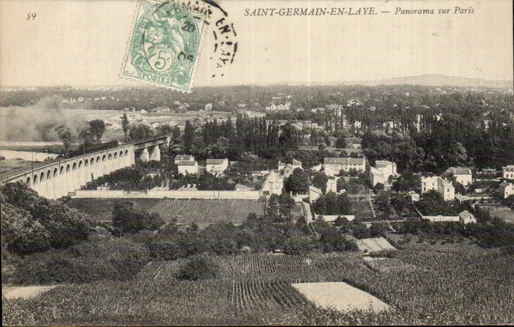 Saint-Germain-en-Laye — Panorama sobre Paris — Editor: Postes - Frente