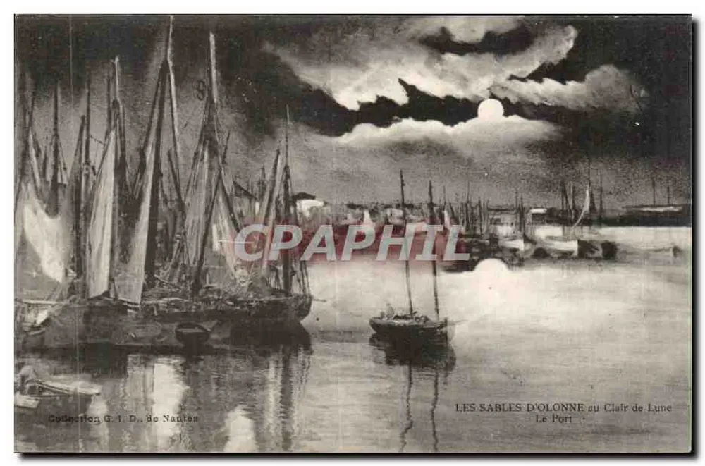 Les Sables d'Olonne — O Porto sob a Lua — Coleção G. I. D., de Nantes - Frente