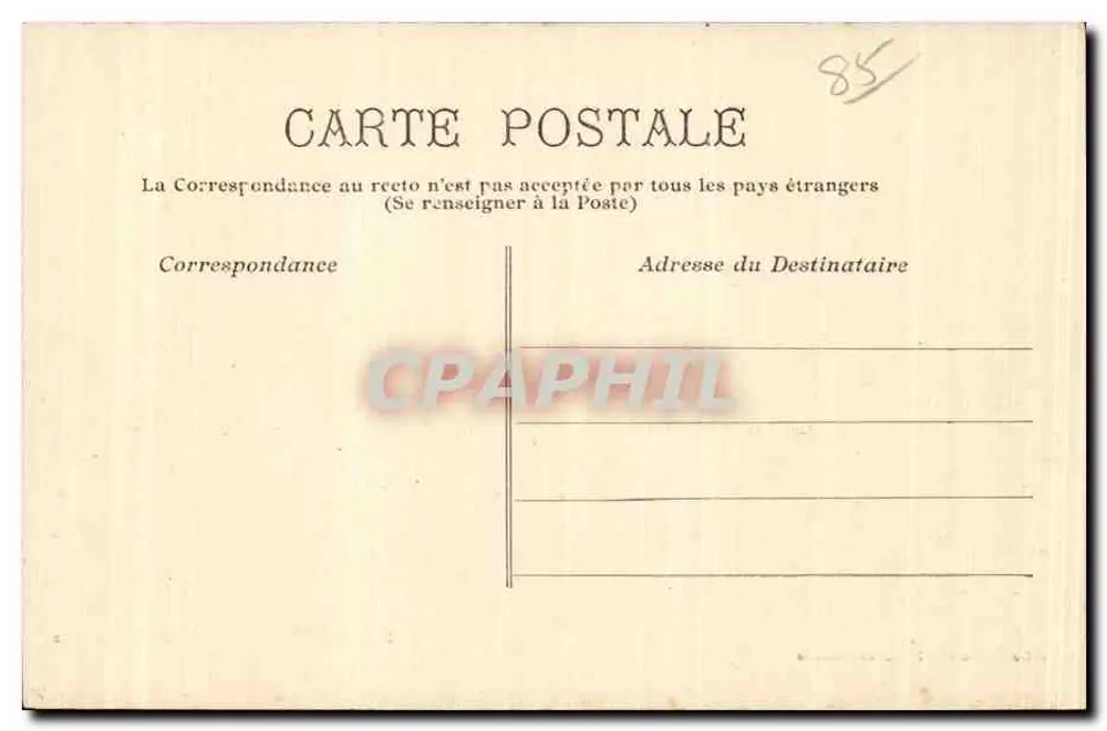 Les Sables d'Olonne — O Porto sob a Lua — Coleção G. I. D., de Nantes - Verso