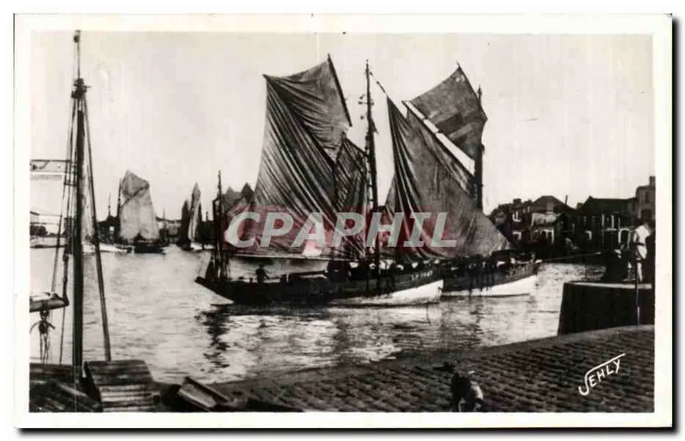 Les Sables d'Olonne — Porto com barcos a vela — editor JEHLY - Frente