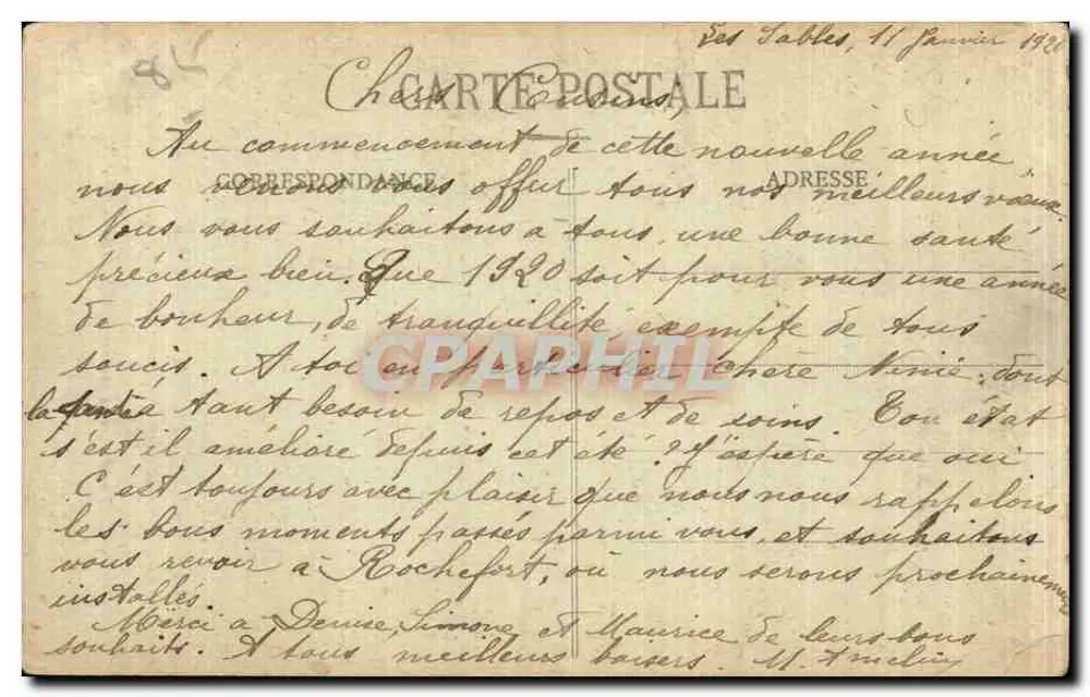Flor bela, da Scala de Paris — Coleção Luciés Amand, Les Sables-d'Olonne - N° 0075 - Verso