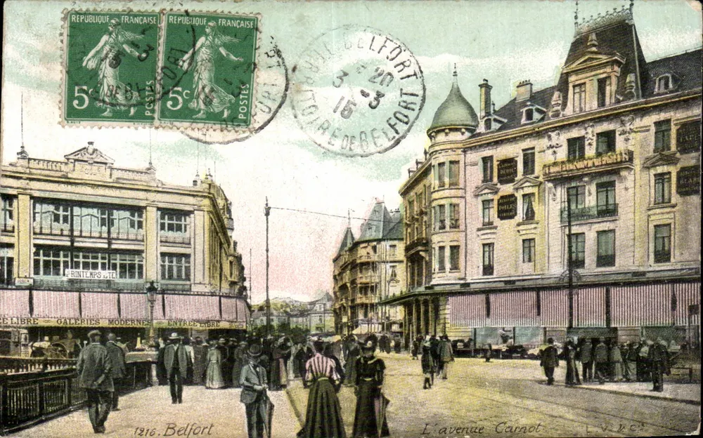 Avenida Carnot — Belfort — editor L.V. & Cie - Frente