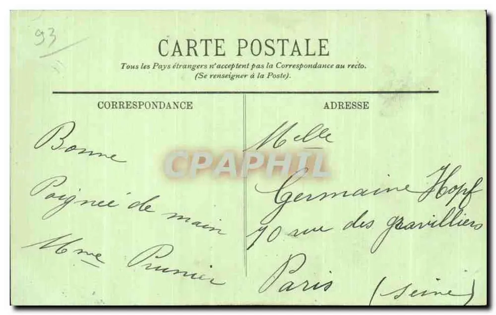 Saint-Denis — O Hotel de Ville — LL. — n°65 - Verso