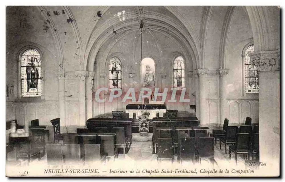 Neuilly-sur-Seine — Innenansicht der Kapelle Saint-Ferdinand, Kapelle der Barmherzigkeit — ND Phot - Vorderseite
