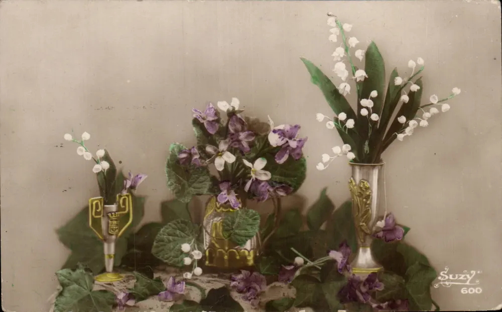 Blumen — Violette und Mohnblume — Suzy 600 - Vorderseite