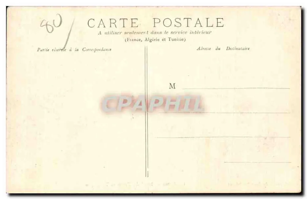Amiens — Hotel das Correios e Telégrafos — Edição especial das Novas Galerias - Verso