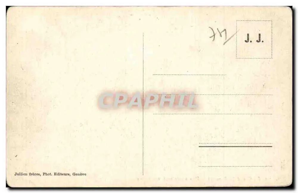 Am Grand St. Bernard — Ein freier Nachmittag — J. J. 8952 - Rückseite