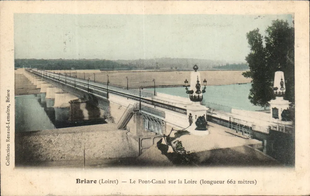 Briare (Loiret) — El Puente-Canal sobre la Loira (longitud 662 metros) — Colección Renaud-Lemaître, Briare - Anverso