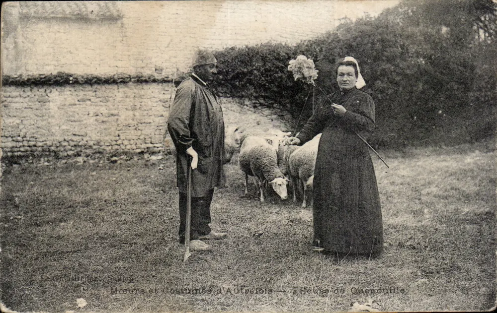 Bräuche und Traditionen der Auvergne — Mädchen von Quenouille - Vorderseite