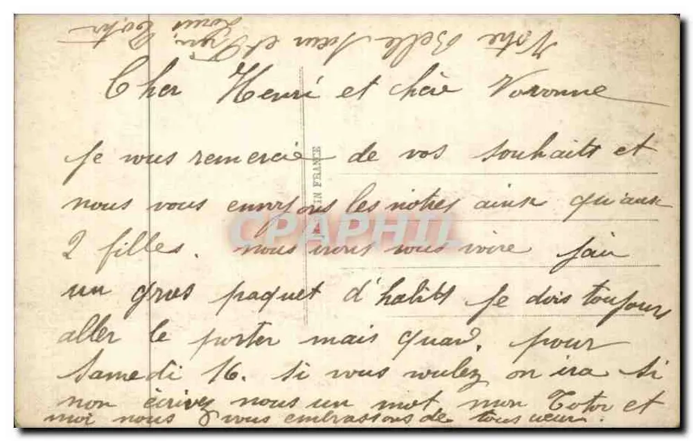 Hufeisen und Blumen — Frohes Neues Jahr und herzliche Grüße — M. 561 - Rückseite