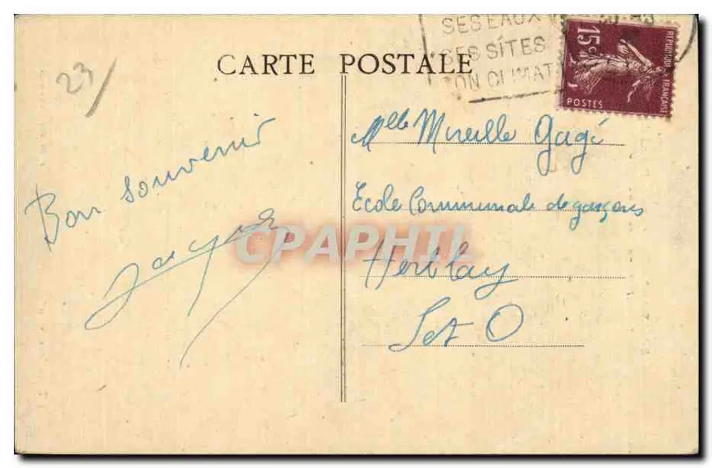 EVAUX-les-BAINS (Creuse) — malerische Ansicht vom BODEAU-Mühle genommen — Trépardoux, Verleger - Rückseite
