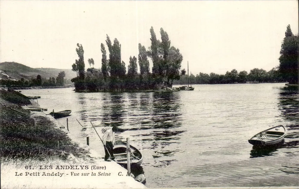 Les Andelys (Eure) — Der kleine Andely — Ansicht der Seine — C. M. - Vorderseite