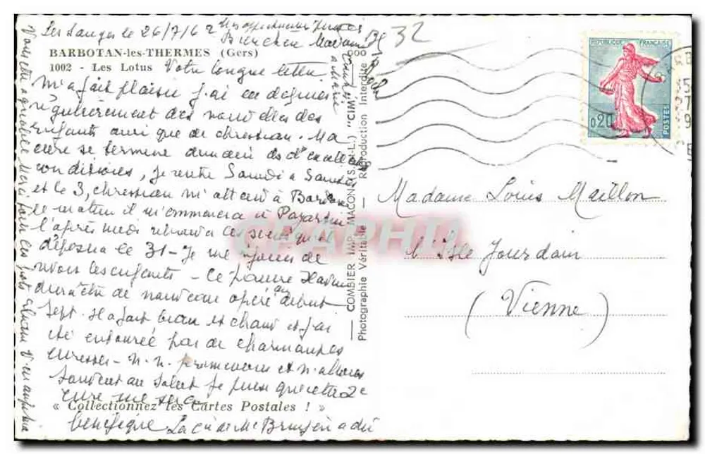 लोतस के बगीचा — बारबोटन-ले-थर्मेस (जर्स) — कोमियेर वेरिटे - पीछे