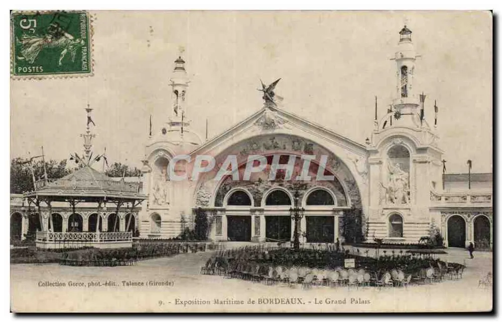 Exposición Marítima de BORDEAUX - El Gran Palacio — Colección Gorce, foto-editor, Talence (Gironde) - Anverso