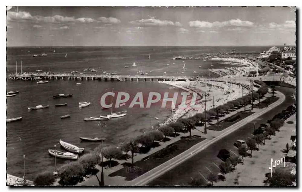 Arcachon — Allgemeiner Blick auf den Strand vom Grand Hôtel aus — Ausgabe Art & Production Littorale - Vorderseite