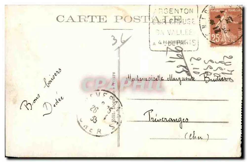 Argenton-sur-Creuse (Indre) — Vista sobre a Creuse — R.D. - Verso
