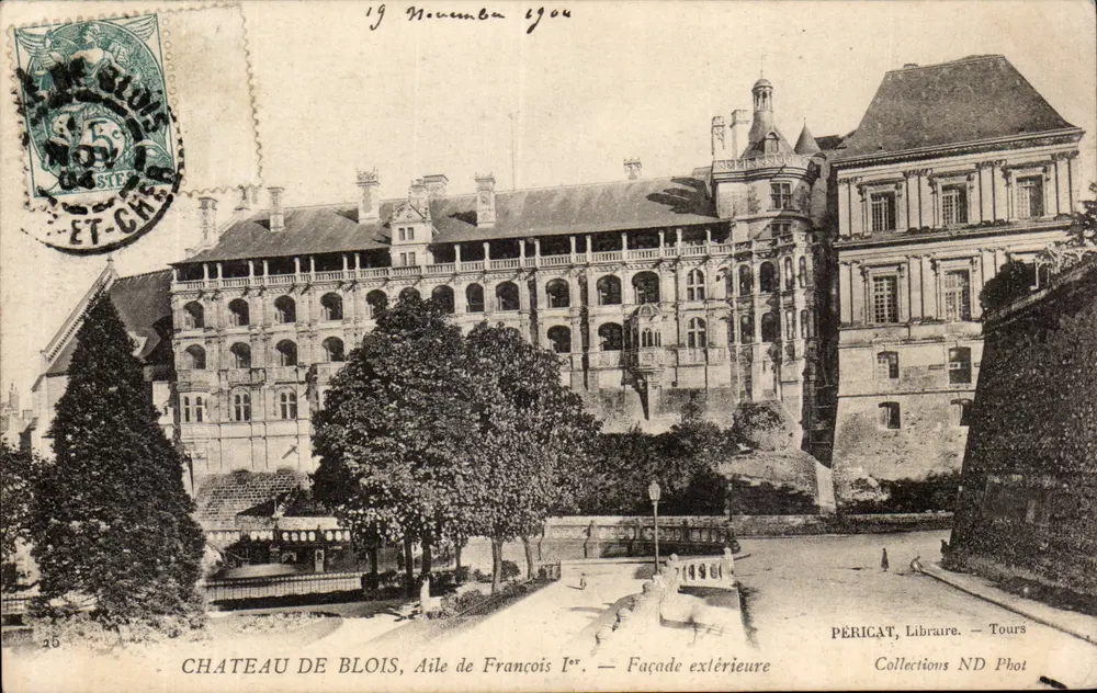Castelo de Blois — Ala de Francisco I — Fachada externa — PERICAT, Livreiro. — Tours - Frente