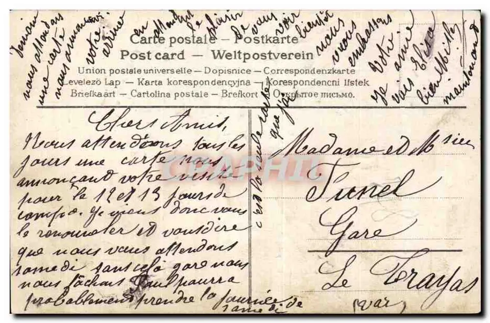 Aves e flores — Recebi sua carta, mil vezes obrigada — editor desconhecido - Verso