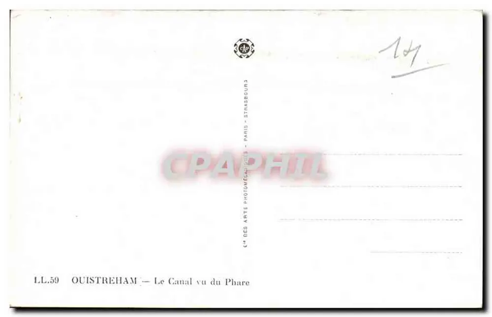 Ouistreham — Le Canal vu du Phare — Éditeur : CAP — N° LL.59 - Rückseite