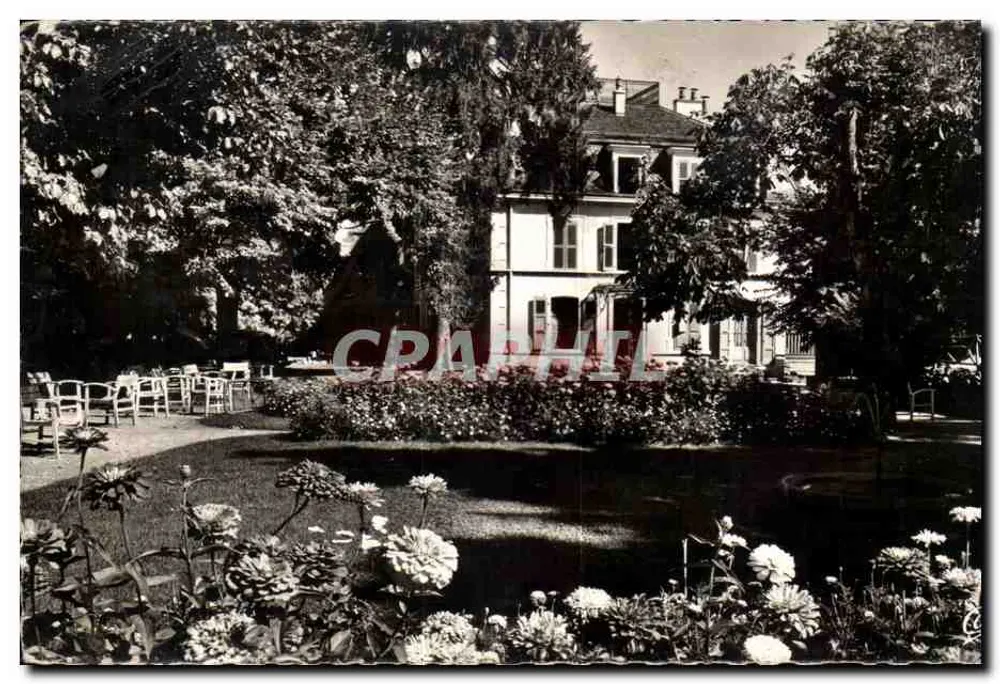 Divonne-les-Bains — Der Garten des Hotels Paris-Rome — Cie des Arts Photomécaniques, Paris - Vorderseite