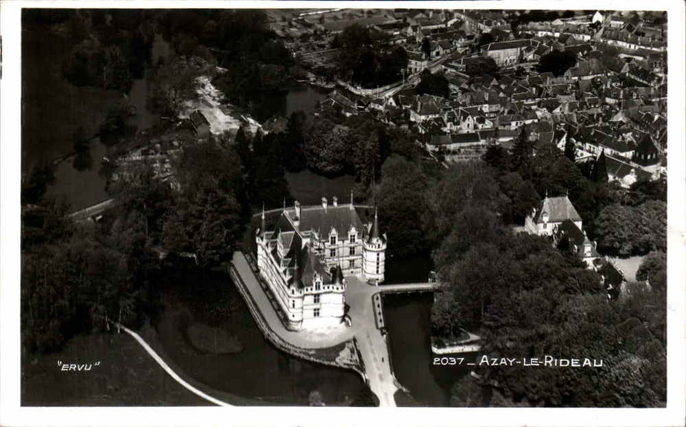 Azay-le-Rideau — vista aérea — Edições Vues Aériennes de France - Frente
