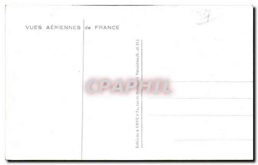 Azay-le-Rideau — vista aérea — Edições Vues Aériennes de France - Verso