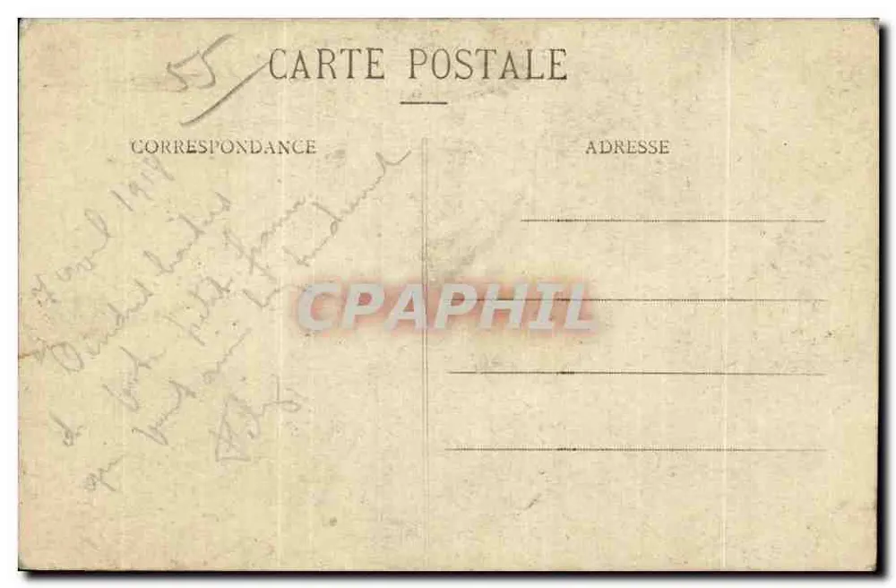 PAGNY-sur-MEUSE - Quartier Sud — vista do vilarejo com igreja — editor Claudon - Verso