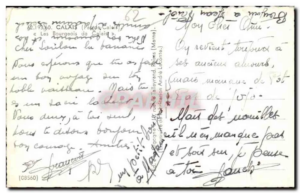 कैले के बोर्जोइस — कैले के बोर्जोइस के स्मारक — ला सिगों, एडिटर - पीछे