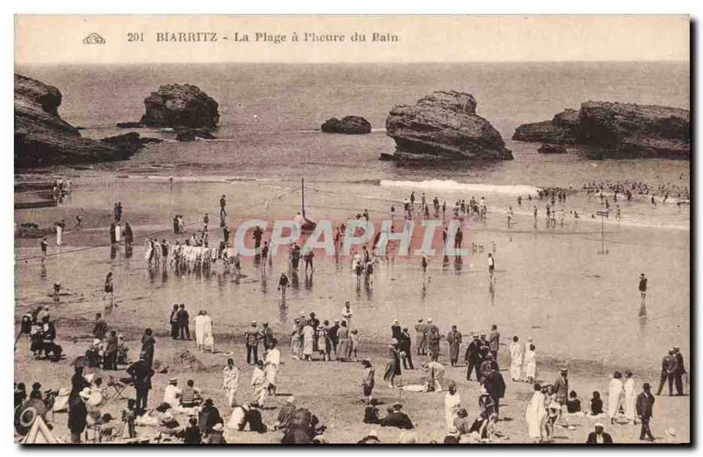 Biarritz - La Spiaggia all'Orario del Bagno — Editore: Alacantines des Arts Graphiques - Recto