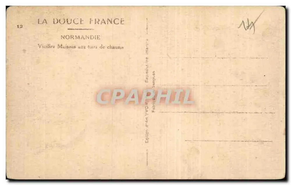 Villiers-Moutons mit Dachschindeln — Normandie — Yvon - Rückseite