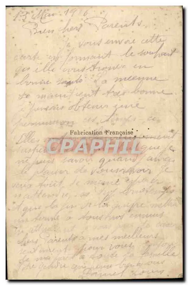 15. Jubiläumsgedächtnis — 1914 — Französische Ausgabe - Rückseite