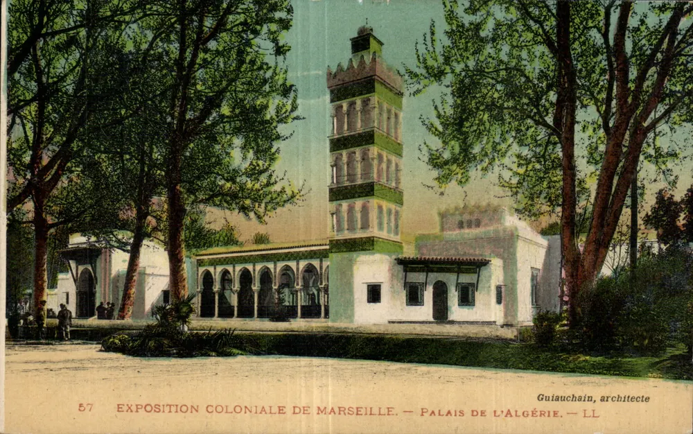 Palast von Algerien — Kolonialausstellung in Marseille — Guiauchain, Architekt - Vorderseite