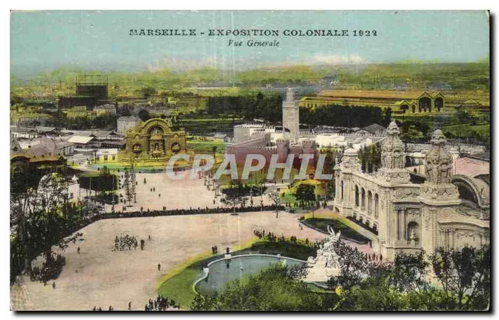 Marseille - Exposição Colonial 1922 - Vista Geral - Frente