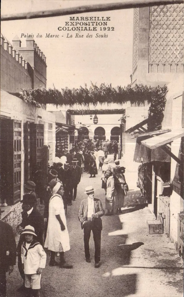 Marseille — Kolonialausstellung 1922 — Palast des Marokko - Straße der Souks - Vorderseite