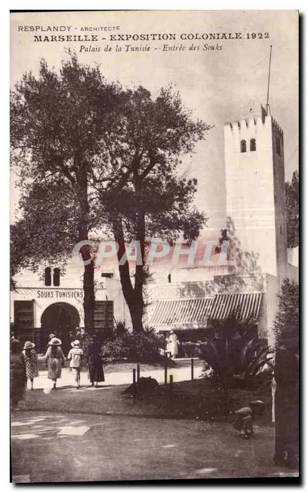 Marseille - Kolonialausstellung 1922 - Palast von Tunesien - Eingang zu den Souks - Vorderseite