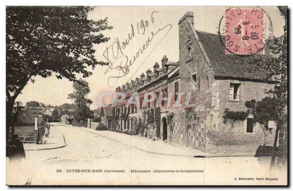 Dives-sur-Mer (Calvados) — View of the Hotel Juillaume-le-Conquérant — J. Bréchet, Caen (déposé) - Frente