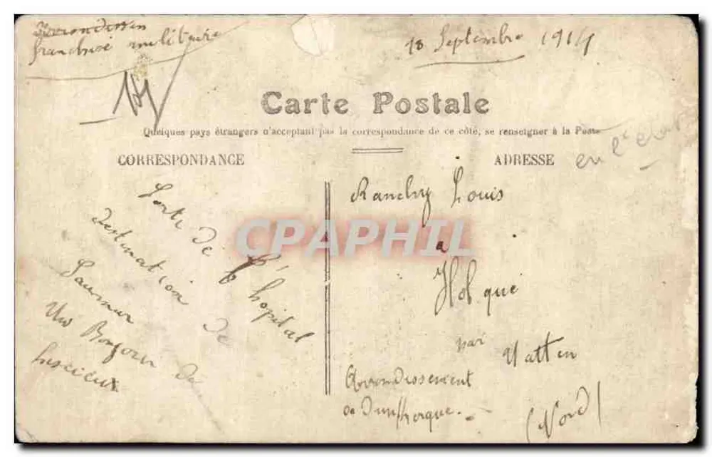 Honfleur — Entrada de um Cargo-Boat — Editor desconhecido, n° 18 - Verso